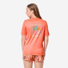 UV-Shirt kurzarm Surfen Kinder 100 Palms koralle