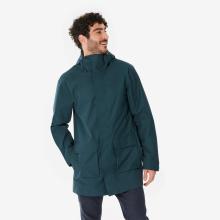 Regenjacke Herren lang wasserdicht Wandern - NH500 grün