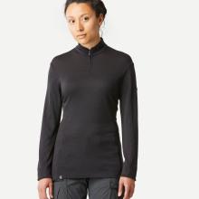 Merinoshirt Damen langarm Brustreissverschluss ‒ MT500