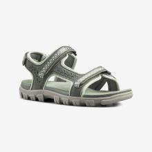 Trekkingsandalen Damen Leder Wandern - NH500 grau