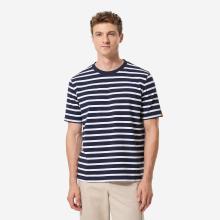 Segelshirt kurzarm Herren 100 blau/weiß gestreift