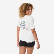 UV-Shirt kurzarm Damen Malou Paradise weiß