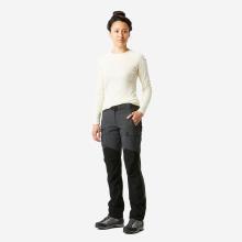 Trekkinghose Damen robust Trekking - MT500 dunkelgrau