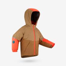 Skijacke Kinder 1 – 5 Jahre warm verstellbar - 500 Toddler braun/blau