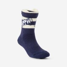 Turnsocken Kinder 600 rutschfest atmungsaktiv - blau/weiss mit Mustern