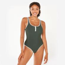 Badeanzug Damen - Heva Joy Zip khaki