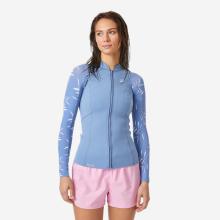 Neoprentop Schnorcheln Damen langarm Naturkautschuk Yulex 1,5 mm grau