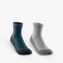Wandersocken Kinder Gr. 23–38 halbhoch - Hike 100 2 Paar grau