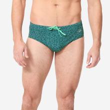 Badehose Slip Herren - 100 Plus Quad grün