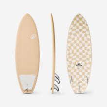 Surfboard Shortboard Schaumstoff 5'6 500 Soft RAD beige