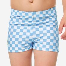 Badehose Boxer Baby Junge - Titou kariert blau