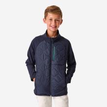 Trainingsjacke Hybridjacke Kinder dünn dehnbar - blau/grün