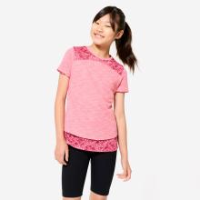 T-Shirt 2-in-1 Mädchen - rosa bedruckt