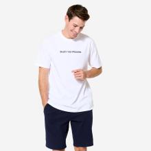 T-Shirt Herren Baumwolle Regular - weiß