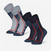 Wandersocken Kinder warm Winterwandern - SH500 2 Paar blau/grau