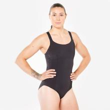 Badeanzug Damen Aquafitness - Elea Sienna schwarz
