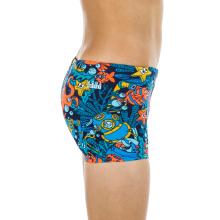 Badehose Boxer Jungen - 500 Fitib All Marin blau/rot