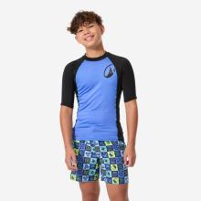 UV-Shirt Kinder 500 schwarz/blau
