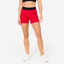 Shorts Damen hoher elastischer Taillenbund - rot