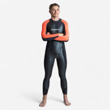 Schwimmanzug Neopren Herren Freiwasserschwimmen - OWS 100 2/2 mm schwarz/orange