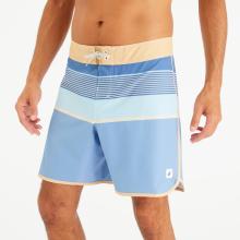 Boardshorts Herren halblang 18" 500 Marin blau
