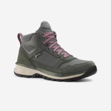 Wanderschuhe Damen halbhoch wasserdicht Leder Wandern - NH500 grau