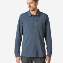 Trekkinghemd Wandern Herren langarm UV-Schutz stretch - Travel 900 grau