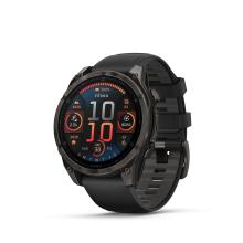 Smartwatch AMOLED Sapphire Titan Carbon Gray DLC 47 mm Fenix® 8 schwarz