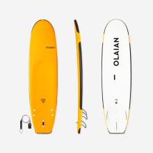 Surfboard 100 Schaumstoff verstärkt 7'5" 84 L mit Leash