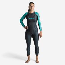 Schwimmanzug Neopren Damen Freiwasserschwimmen - OWS 500 2/2 mm schwarz/türkis