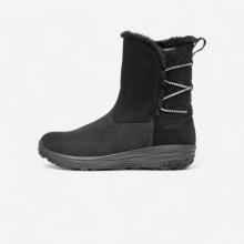 Winterstiefel Damen warm wasserdicht Leder Winterwandern - NH500 schwarz