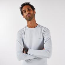 Laufshirt langarm Herren nahtlos - Run 500 hellgrau