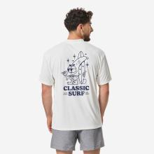 UV-Shirt Surfen Herren kurzarm weiter Schnitt weiß