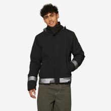 Fahrrad-Regenjacke City 540 Herren warm sichtbar bei Nacht schwarz