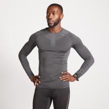 Laufshirt langarm Herren Slim nahtlos - Run 500 grau
