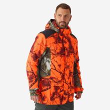 Jagdjacke 500 3-in-1 Treib- und Drückjagd warm wasserdicht Treemetic orange