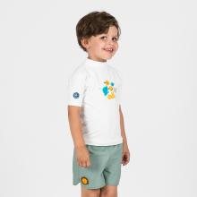 UV-Shirt kurzarm Baby - Fish weiß