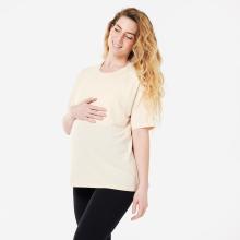 Yoga Schwangerschafts-T-Shirt Stillshirt - beige
