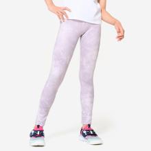Leggings Mädchen atmungsaktiv - lila bedruckt