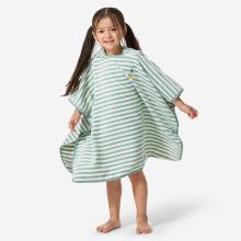 Bade-Poncho Baby - gestreift grün