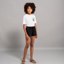 UV-Shirt Surfen Skate Kinder kurzarm 100 weiß/schwarz