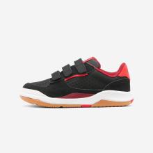 Turnschuhe Kinder Leder Klettverschluss - Playventure City schwarz/rot