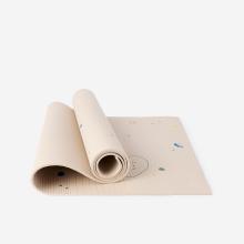 Yogamatte Kinder mit Gurt 5 mm – beige/blau/dunkelgrün