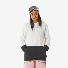 Skipullover Damen mit Kapuze warm bequem - 100 beige/schwarz