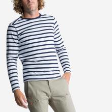 Segelshirt Herren langarm 100 weiss/blau