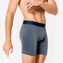 Lauf-Boxershorts Herren lang nahtlos - blau