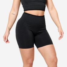 Shorts Damen seamless Krafttraining - schwarz