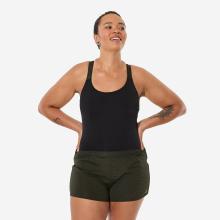 Badeanzug Shorty Aquagym Damen weit - Sofi Sono schwarz/khaki