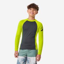 UV-Shirt langarm Kinder 500 grün/grau