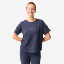 T-Shirt Yoga Damen - dunkelblau